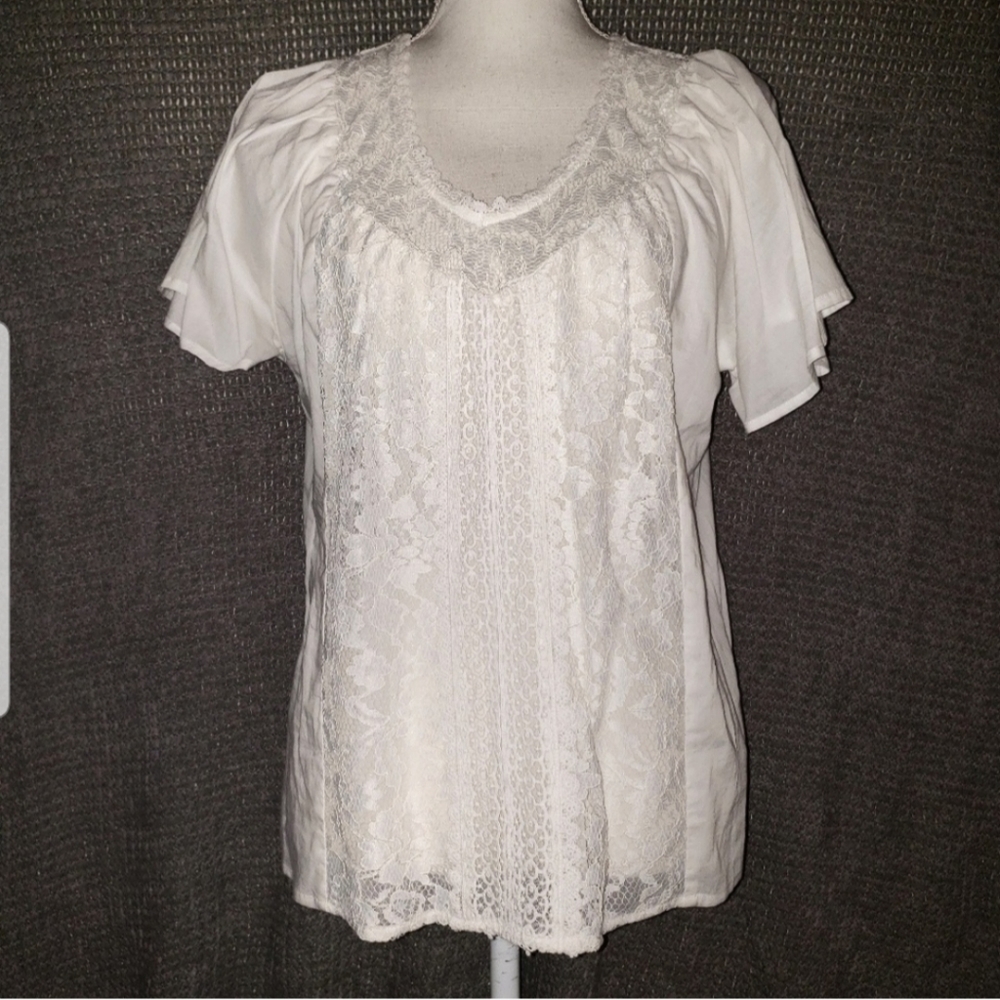 Victoria Secrets White Blouse Top - Picture 3 of 3